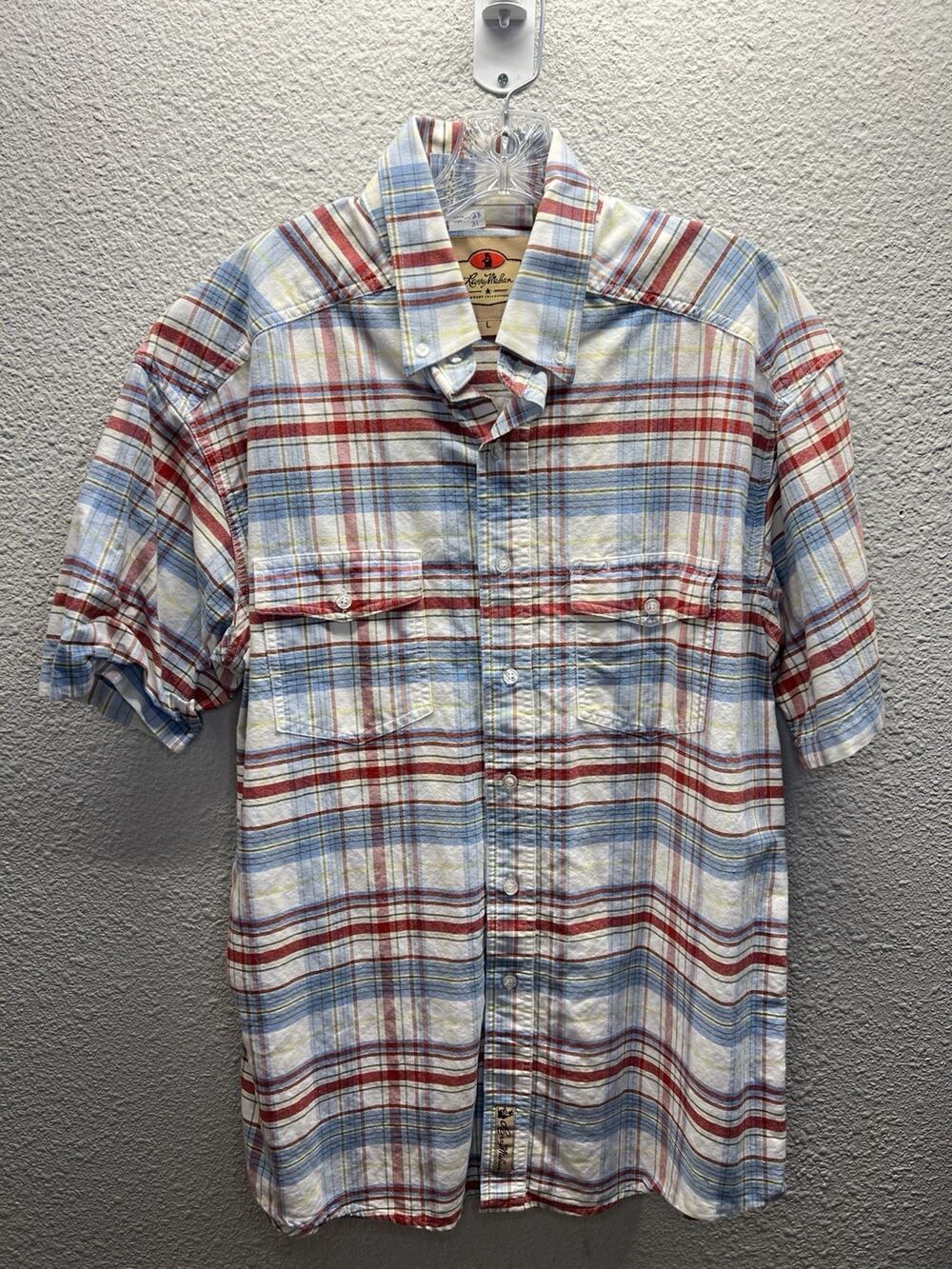 Larry Mahan Button Down Shirt Men’s Size LARGE Western Wear Plaid